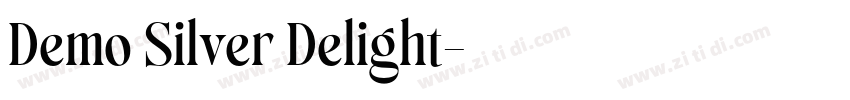 Demo Silver Delight字体转换